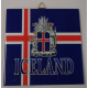 Ceramic Tile - Iceland Flag & Crest